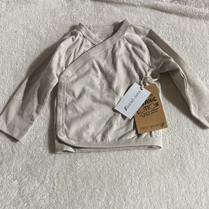 Sarah Louise Beige Organic Cotton Baby Shirt